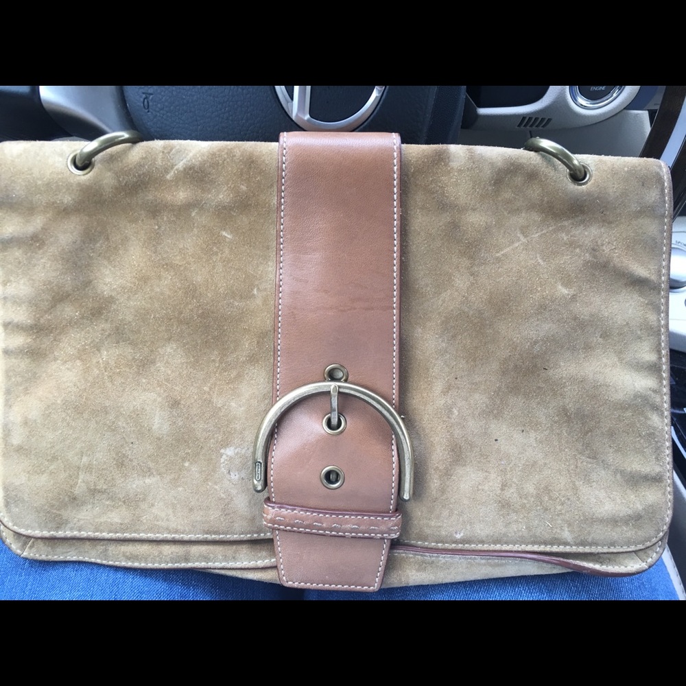 Coach Brown Suede Pocketbook